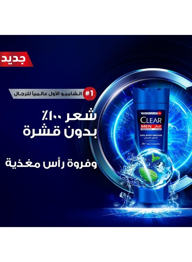 CLEAR Shampoo for men, anti-dandruff shampoo, Cool Sport Menthol, 100% Dandruff-free hair^ & Nourished Scalp, 350 ml - Image 3